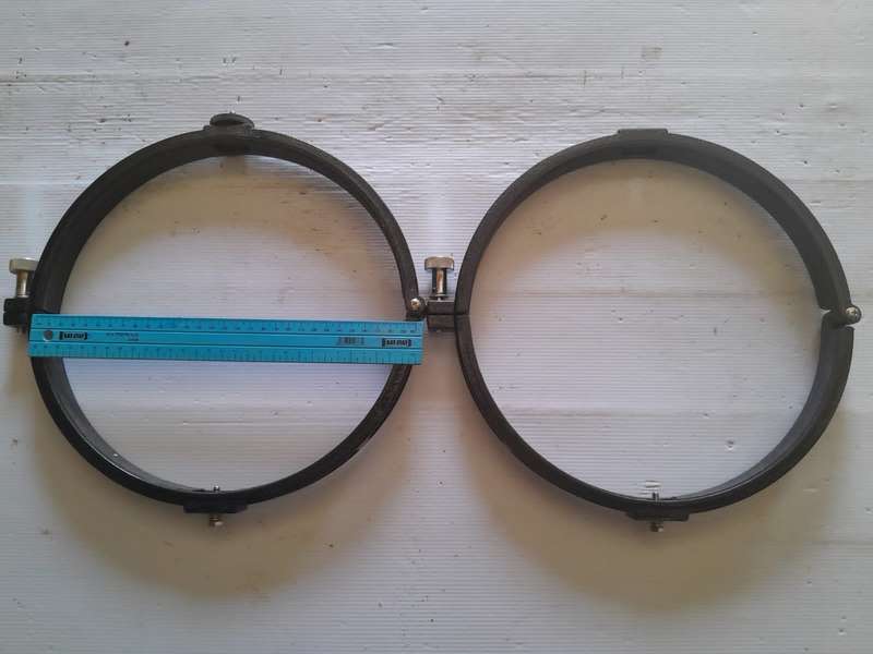 Sky Watcher 300m scope mount rings for a Sky Watcher 12" Newtonian reflector.