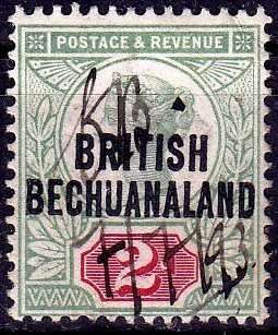 Great Britain,Bechuanaland,Scott#13,1887,VFU