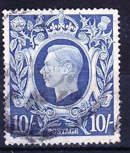 England ,GVI,VFU,10s,SG478a,1939/48