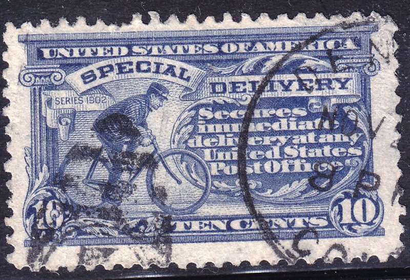 US, Scott #E6,1902,Special Delivery Stamp, FU, small thinning CV$10