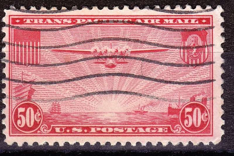 USA,Scott#C22,VFU,Airmail,1937,CV$5.00