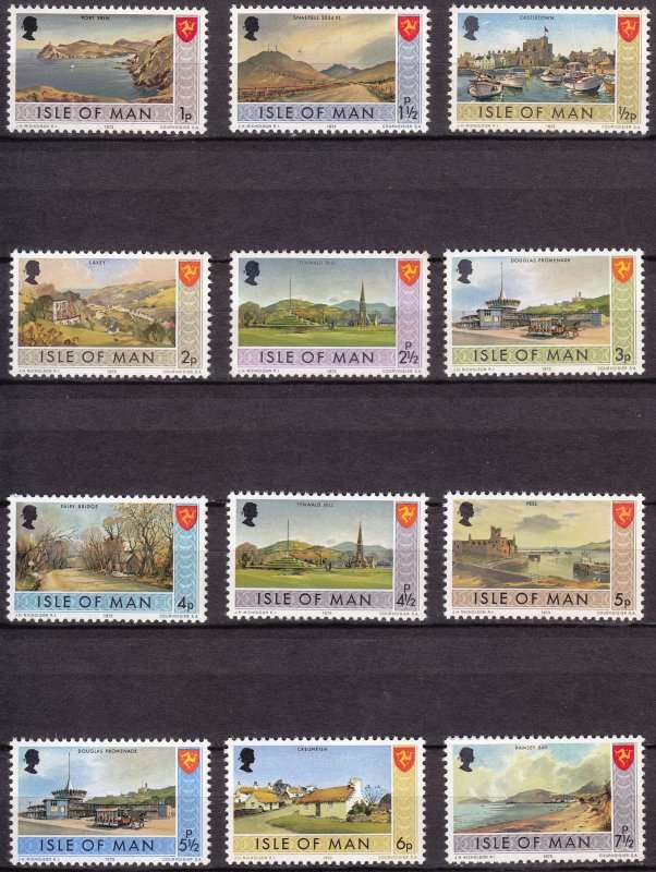 Isle of Man,Scott #12 to 17,19 to 24,52,53,54,55,56,57,59,1973,75,Used,CV$5.45