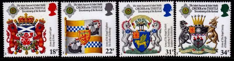 England, Scott #1184/87,1987,MNH,QEII,CV$3.00