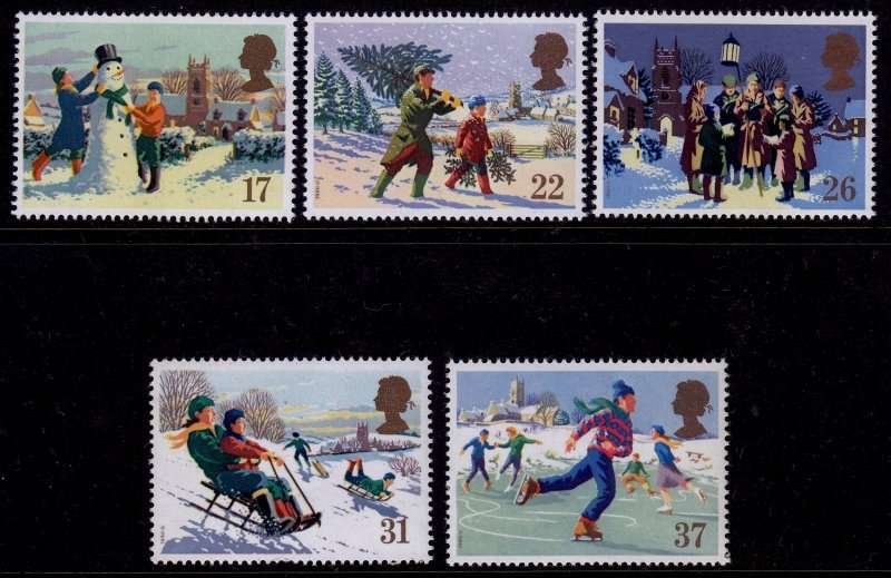 Great Britain, Scott #1340/44,1990,MNH,QEII,CV$4.00
