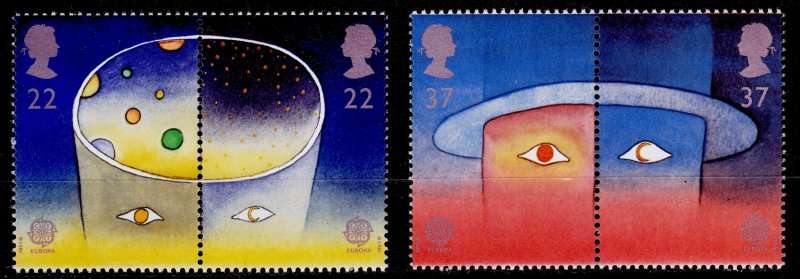Great Britain,Scott#1374/7,1991,MNH,QEII,Pairs,CV$5.30