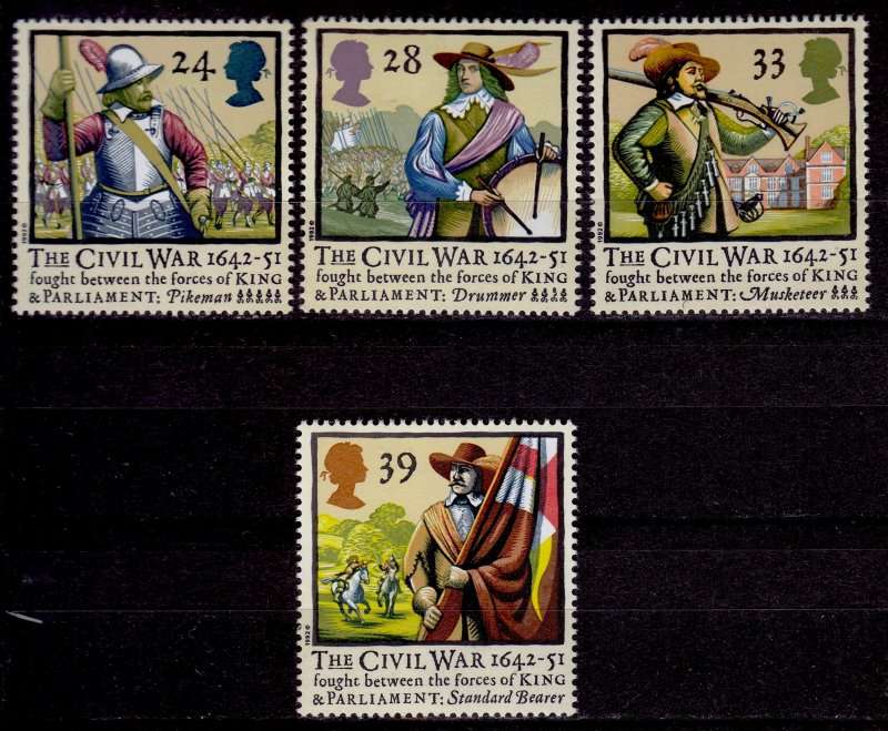 England, Scott #1454/57,1992,MNH,QEII,CV$3.50