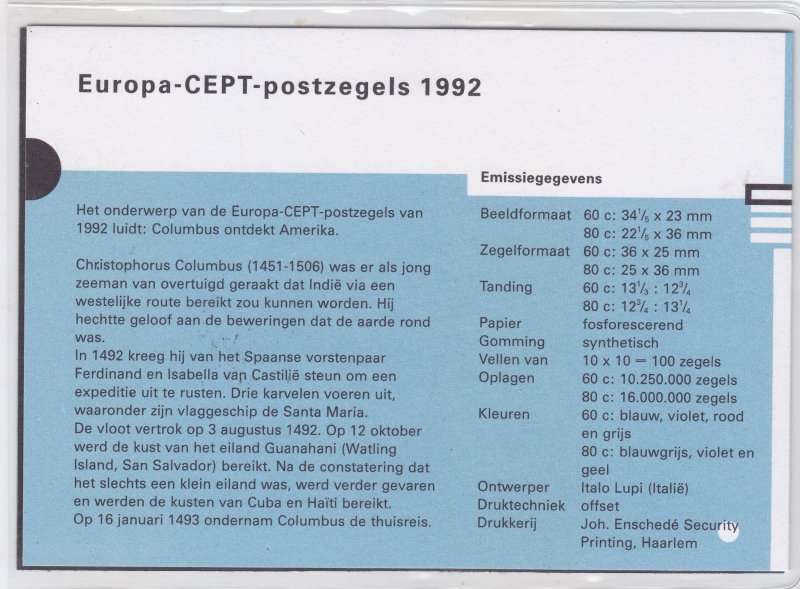 Netherlands, Scott #810/1,1992,MNH,Presentation Pack,CV$3.00