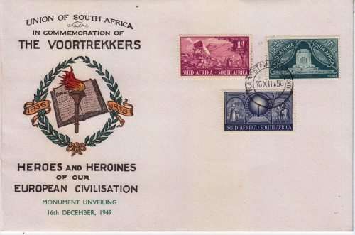 Union,1950,FDC,In commemoration of the Voortrekkersca
