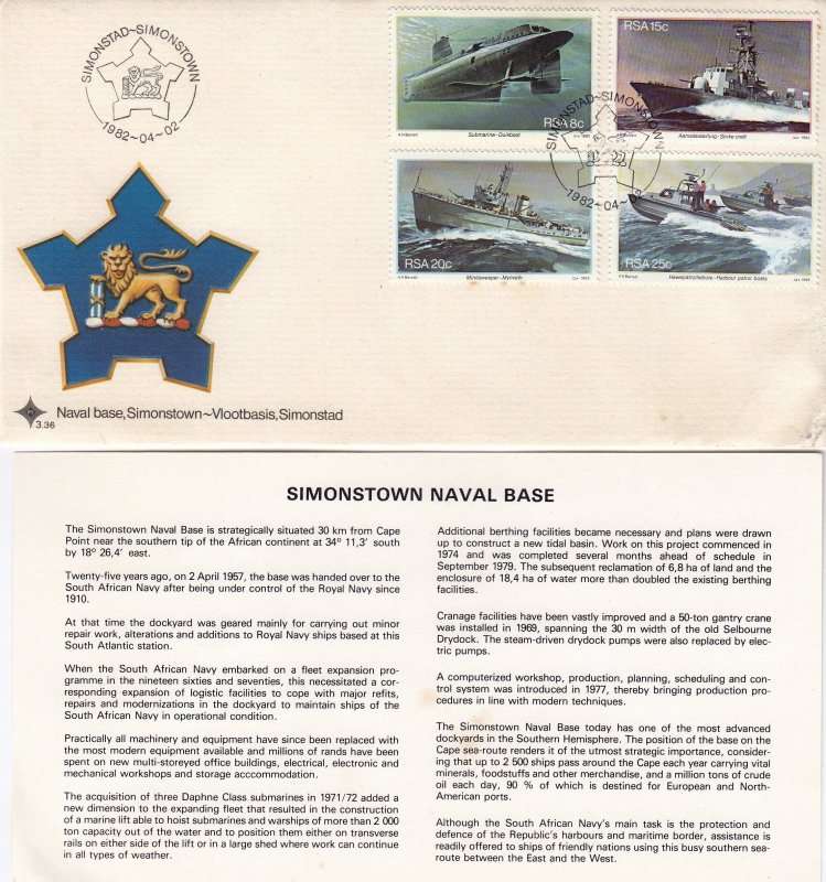 RSA, Scott #560,563,1982,FDC,Size19cmX10.3cm