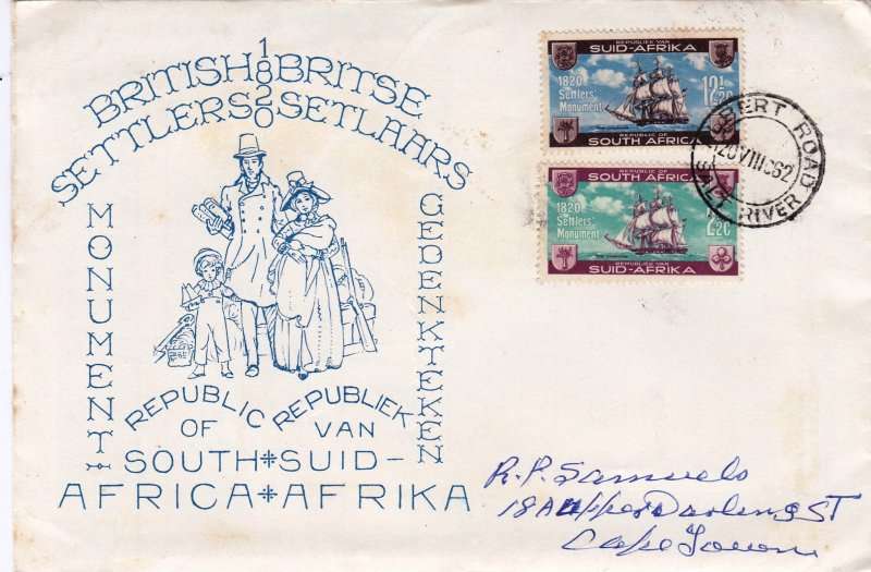 RSA ,Union, Scott #282,293,1962,FDC,Size17.3cmX11.5cm