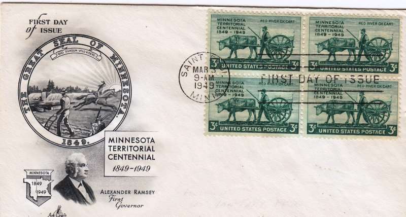 US, Scott #981,1949,FDC,Size 16.6cmX9.4cm