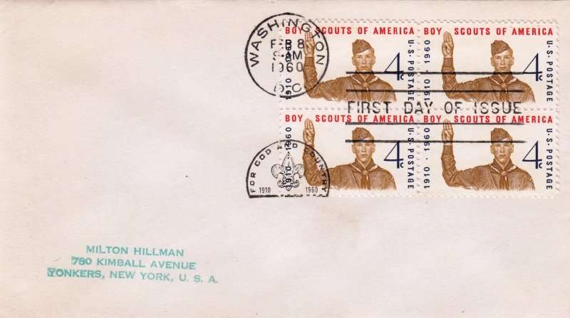 US,Scott#1145,1960,FDC,Size 16.6cmX9.4cm