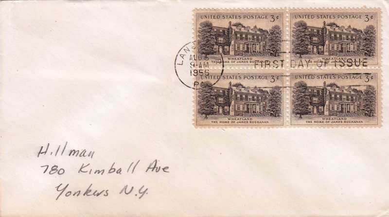 US, Scott #1081,1956,FDC,Size 16.6cmX9.4cm
