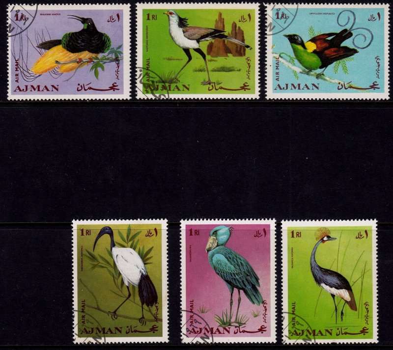 United Arab Emirates,Ajman,MI,Scott 394A to 399A,1969,MNH,CTO