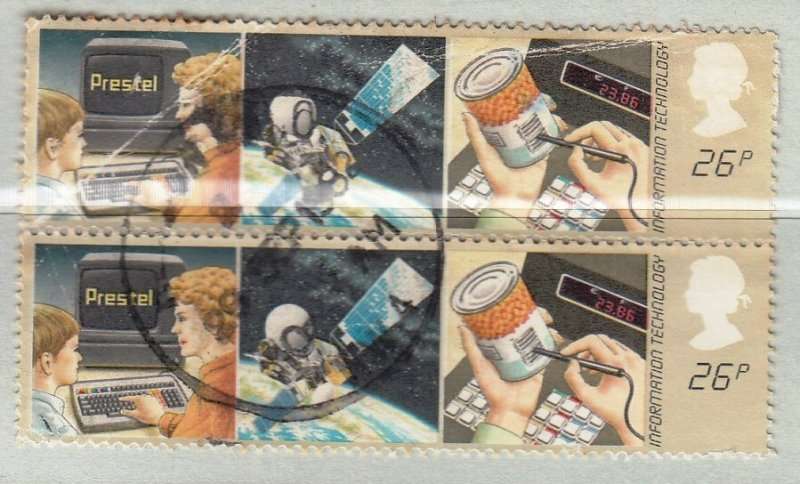 England, As per scan,used,block of 4,1982