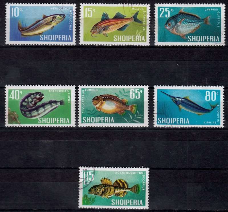 Albania,Scott#1005,1011,1967,MH,Fish