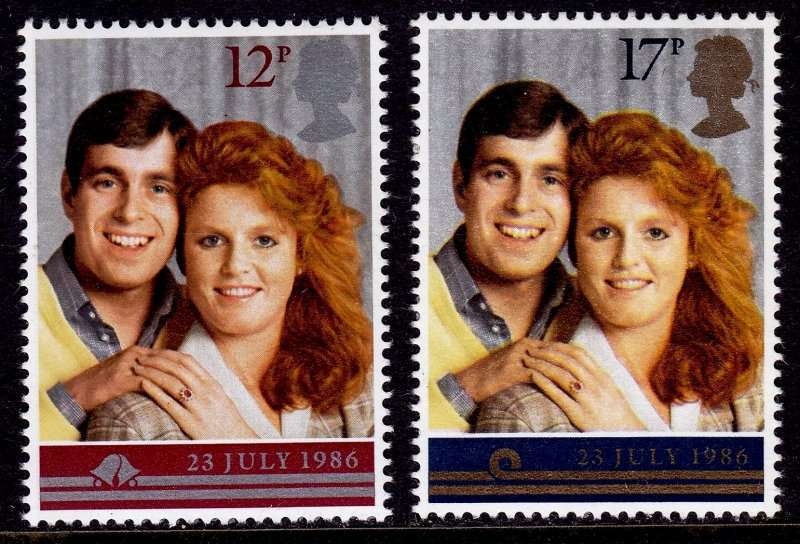 England, Scott #1154,55,1986,MNH,QEII,CV$1.50