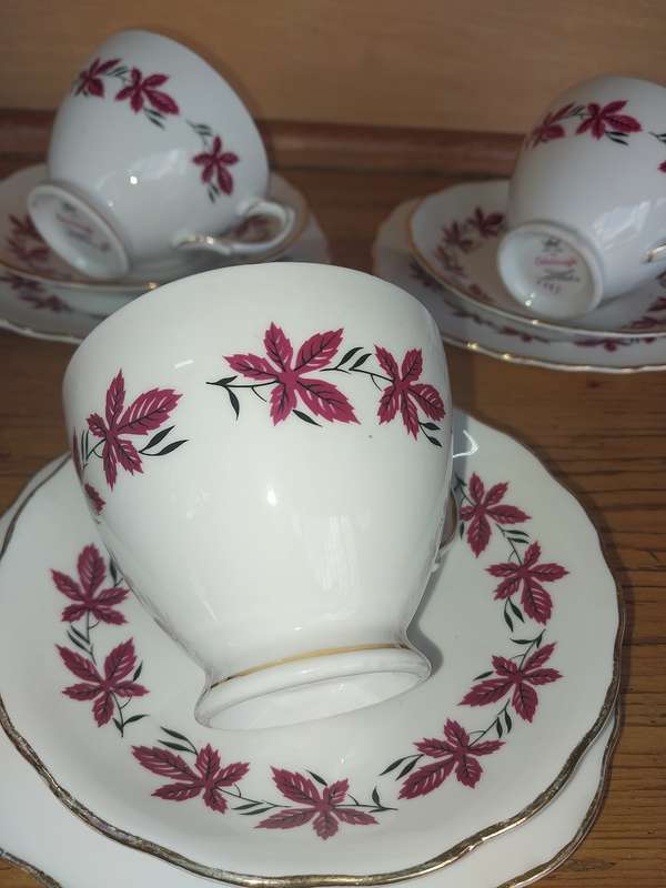 Three vintage colclough China tea cups