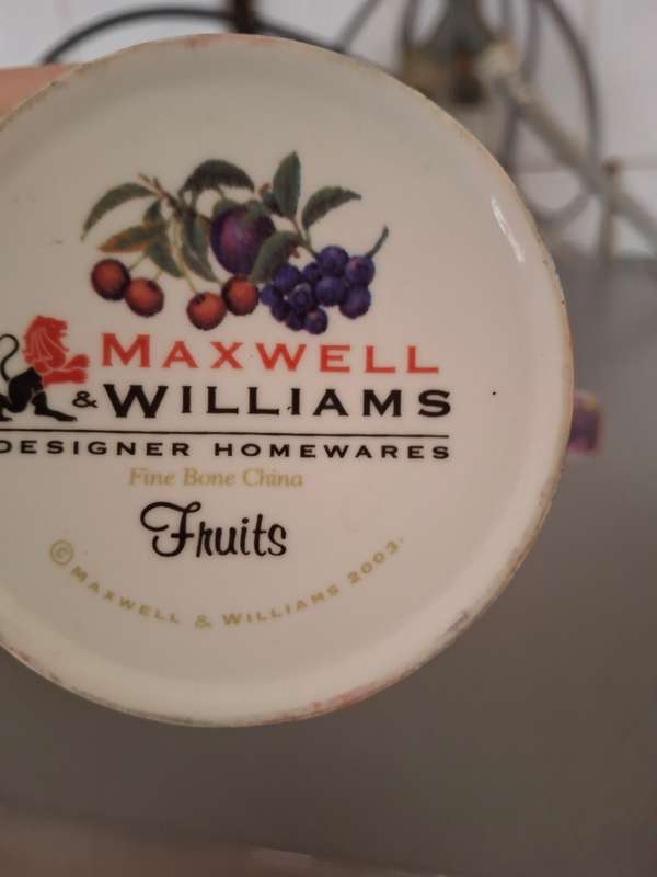 Two maxwell williams procelain mugs
