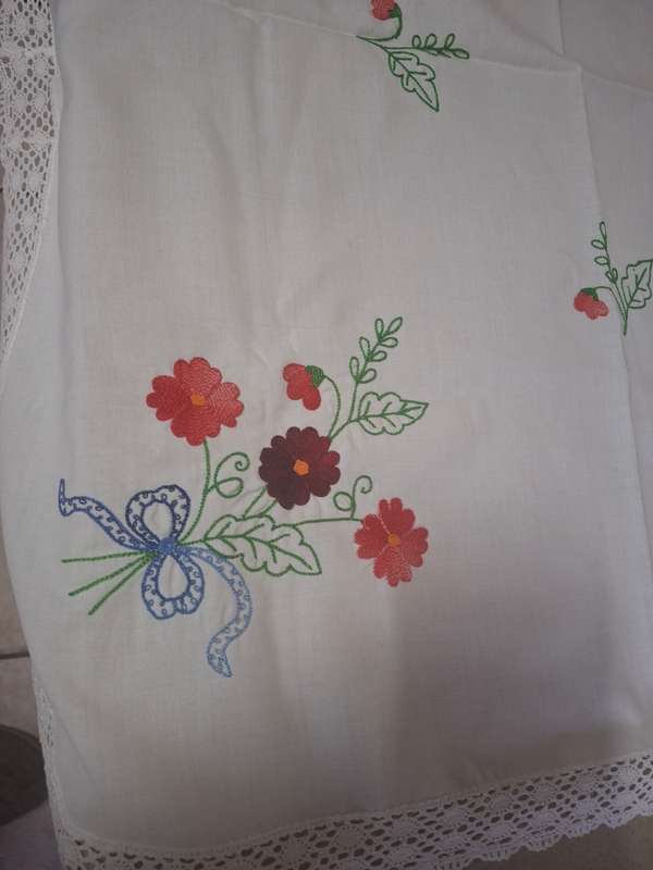 Veey nice emborieded tea tray cloth
