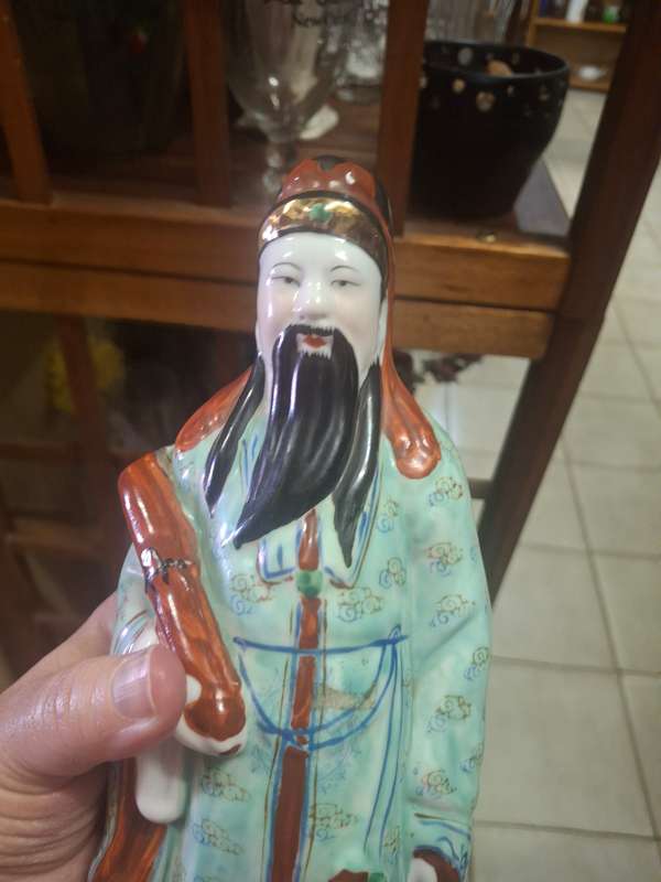 Oriental procelain empty decanter