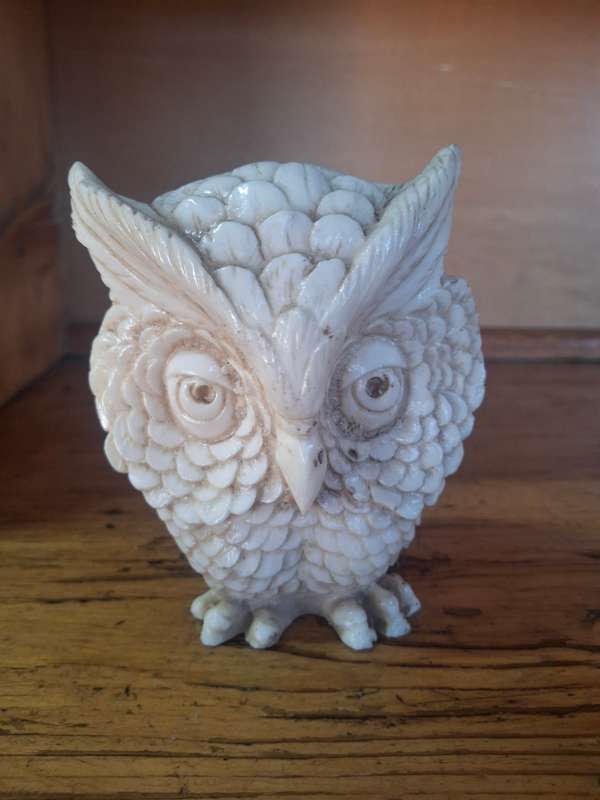 Resin owl ornament