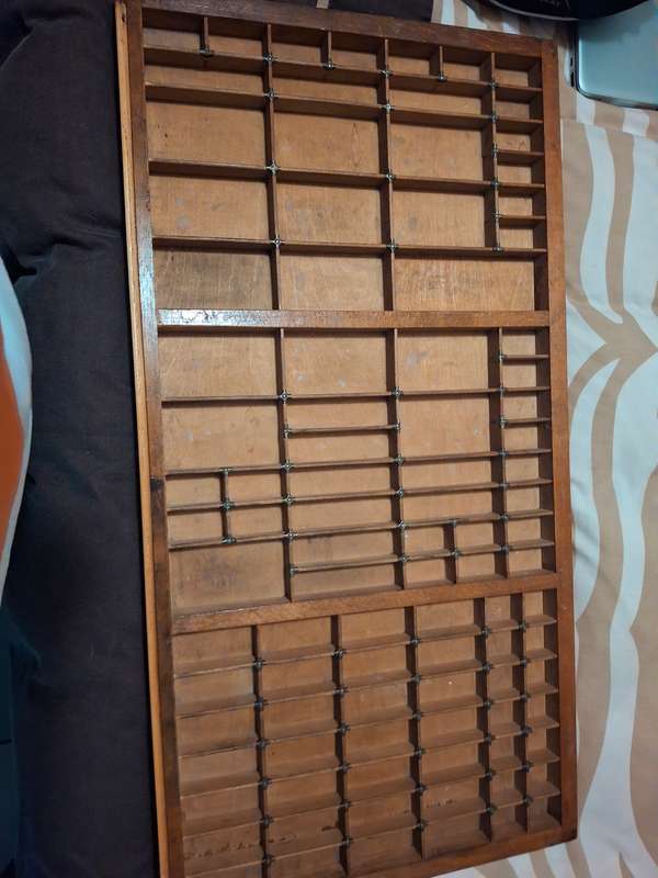 Vintage wooden printers tray