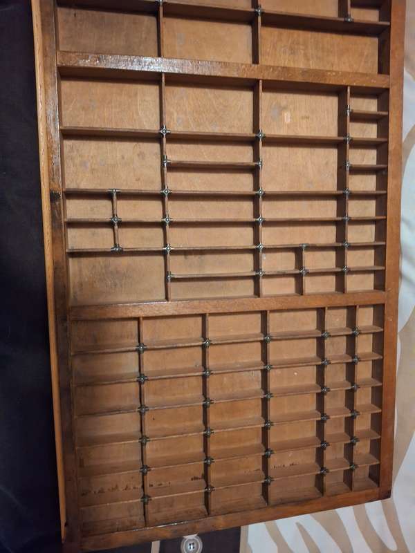 Vintage wooden printers tray