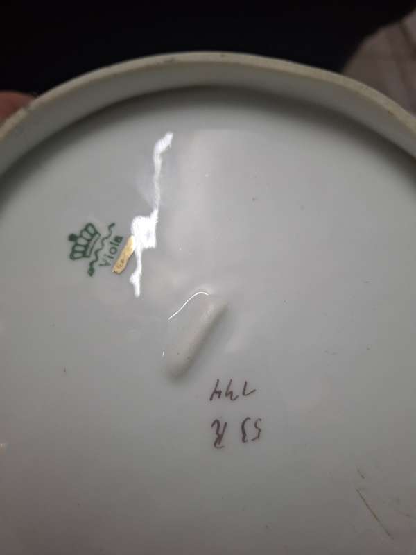 A pair of stunning vintage floarl display bowls