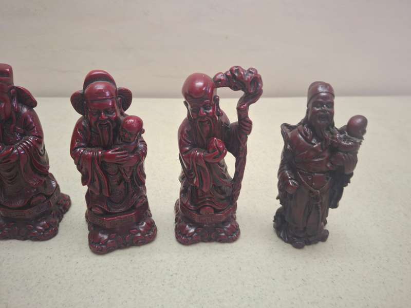 Six meduim sized oriental figurines