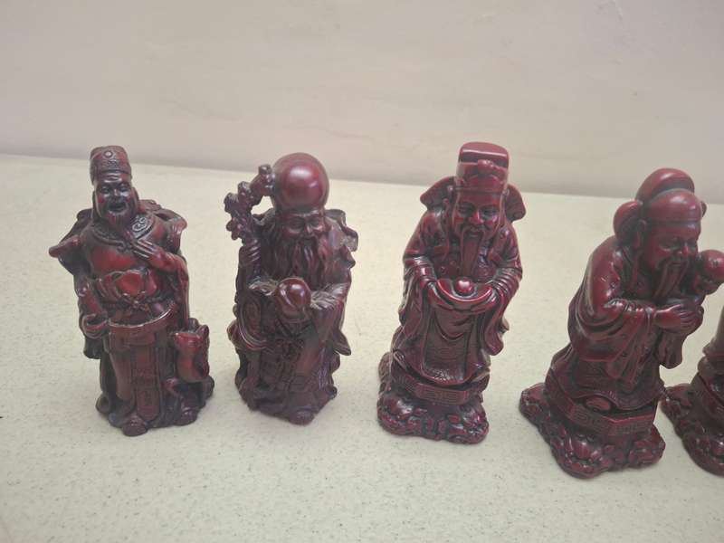 Six meduim sized oriental figurines