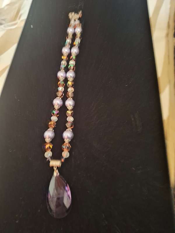 Pretty purple beaded necklace
