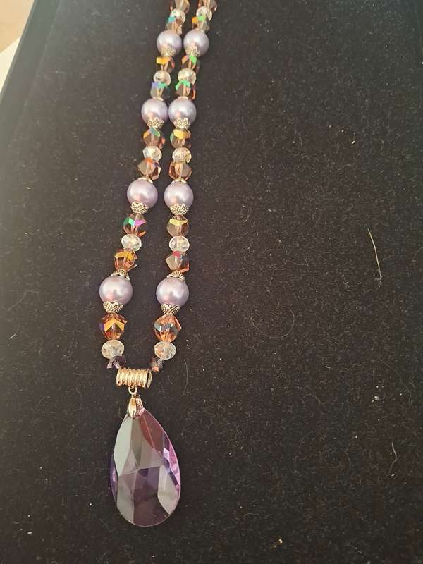 Pretty purple beaded necklace