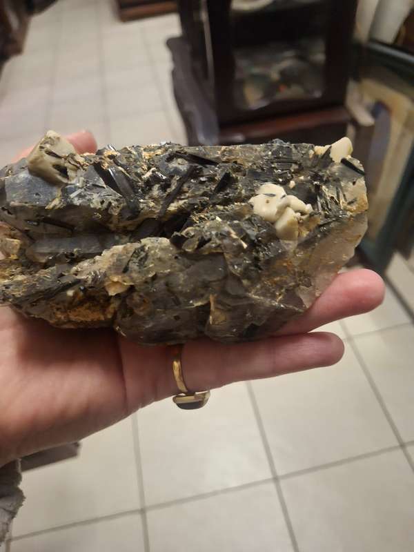 Stunning black matrix crystal stone