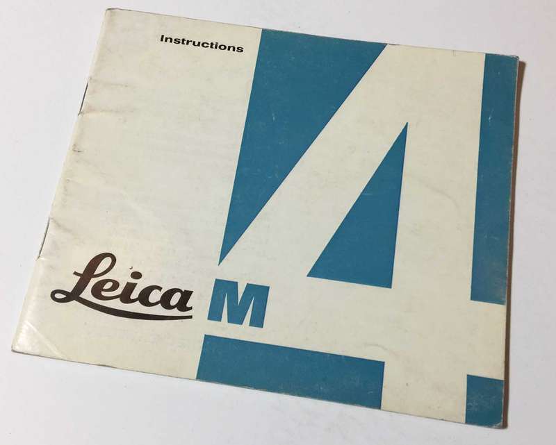 Leica M4 Instruction Booklet