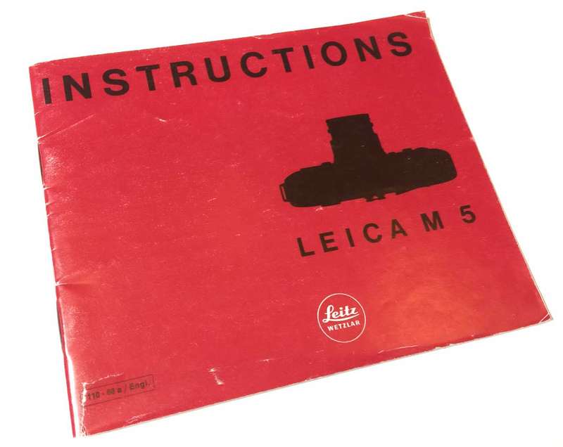 Leica M5 Instruction Booklet