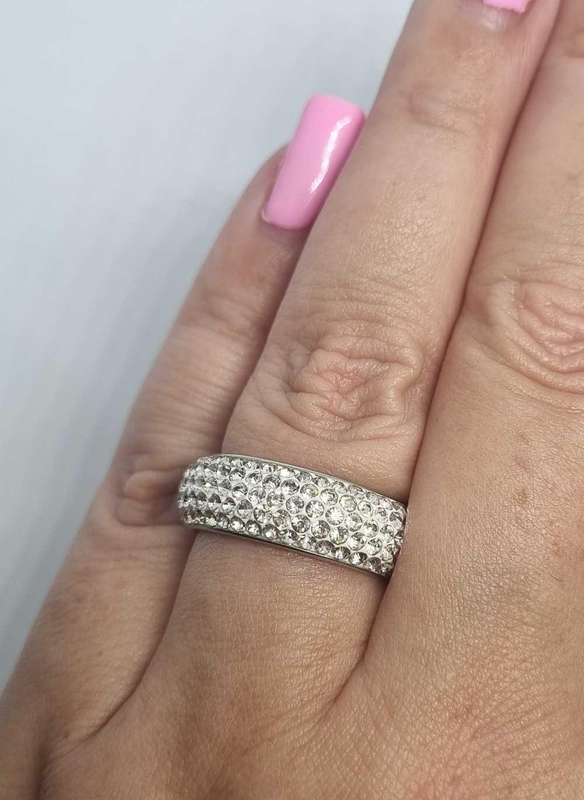 Titanium Cubic Zirconia Ring