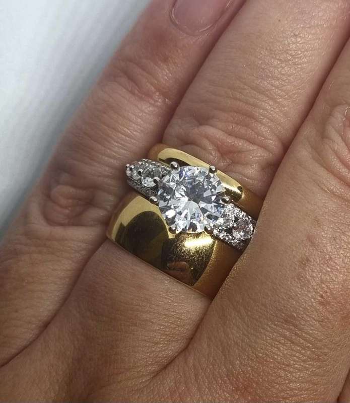 925 Silver Cubic Zirconia Ring Set