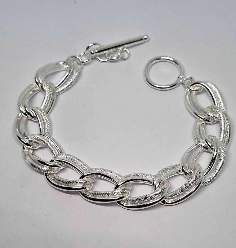 925 Silver Chunky Chain Bracelet