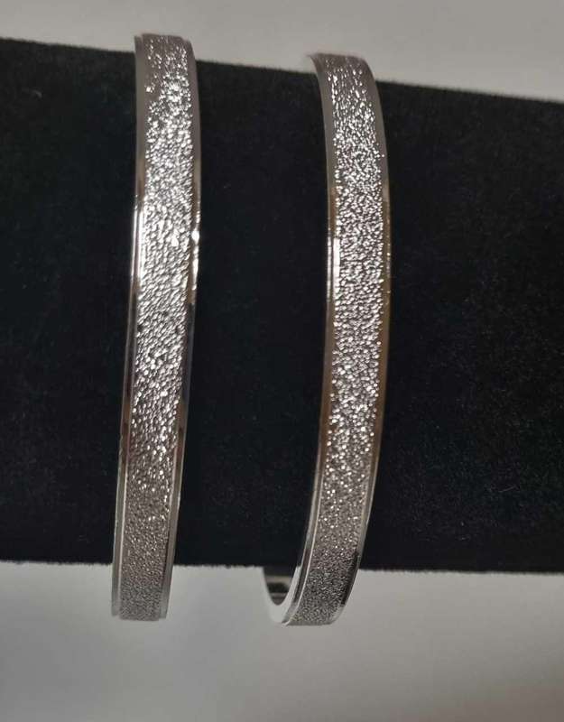 Set of Two 925 Silver Bangles