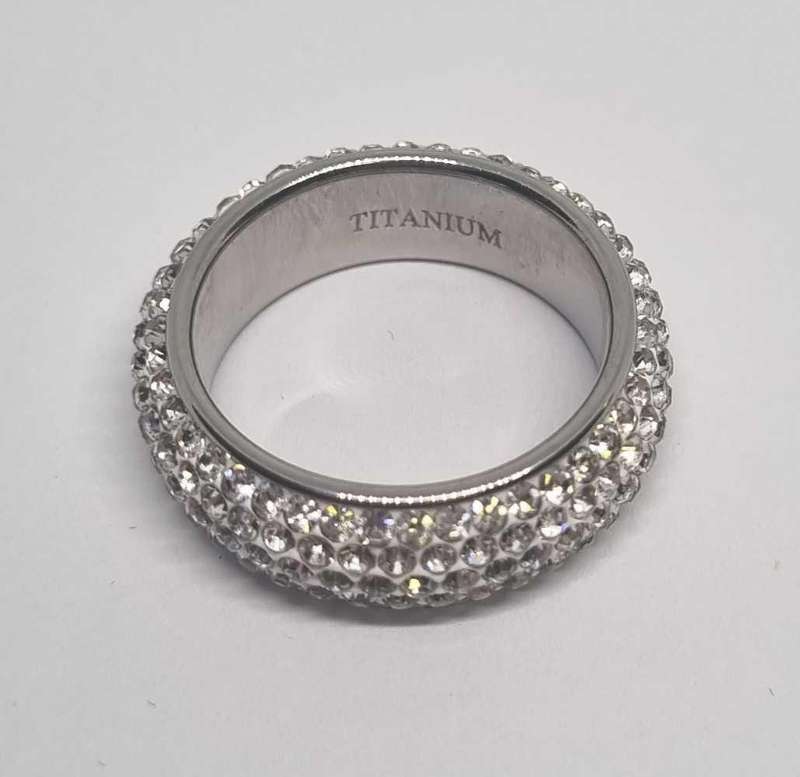 Titanium Cubic Zirconia Ring