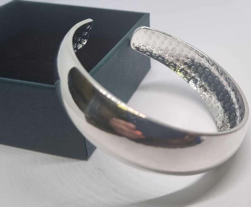 999 Pure Silver Wide Band Bangle