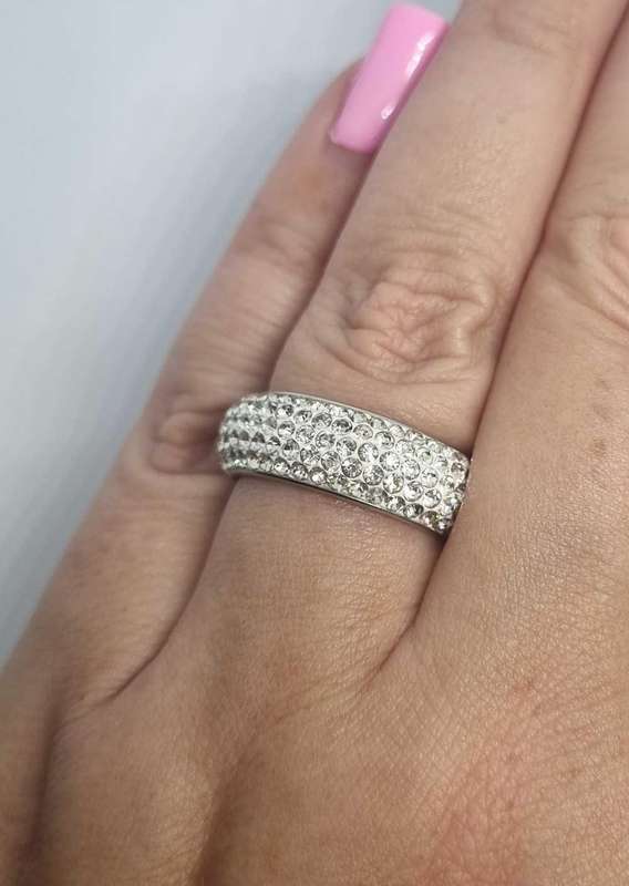Titanium Cubic Zirconia Ring