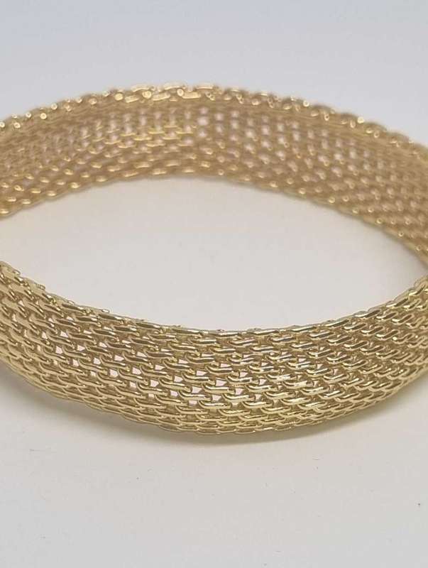 24ct Yellow Gold Mesh Bangle