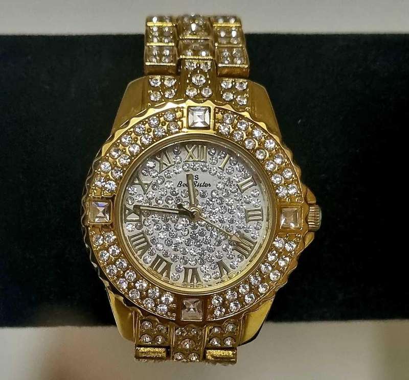 Bee Sister Cubic Zirconia Chorograph Ladies Fashion Watch