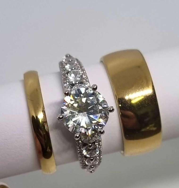 925 Silver Cubic Zirconia Ring Set