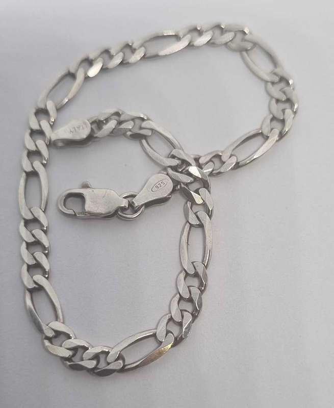 925 Silver Figaro Bracelet
