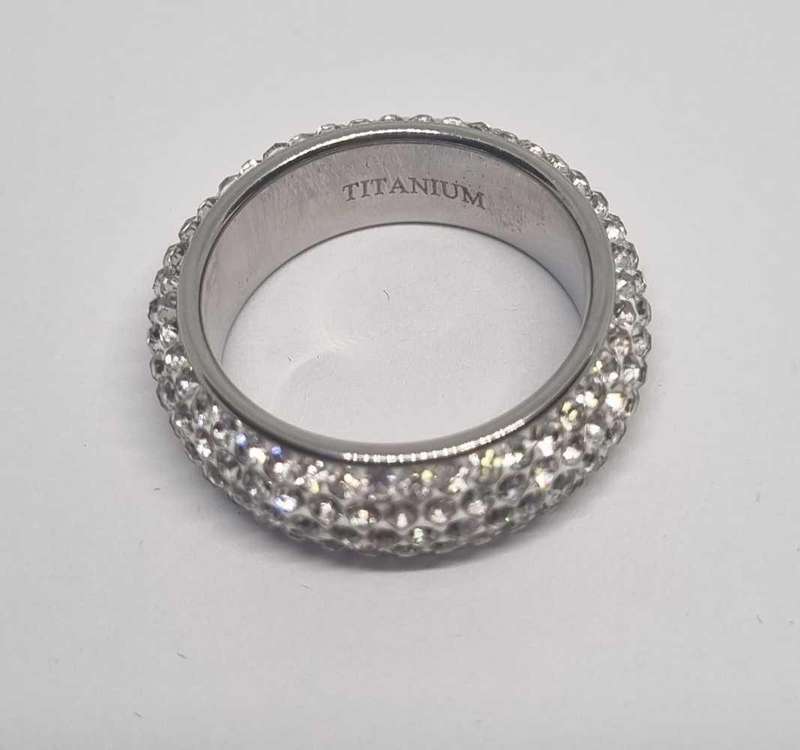 Titanium Cubic Zirconia Ring