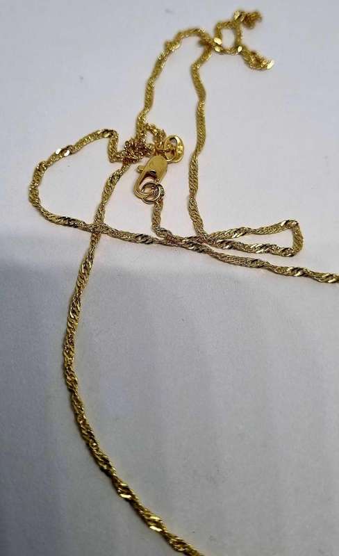 18ct Yellow Gold Filled Singapore Twist Chain