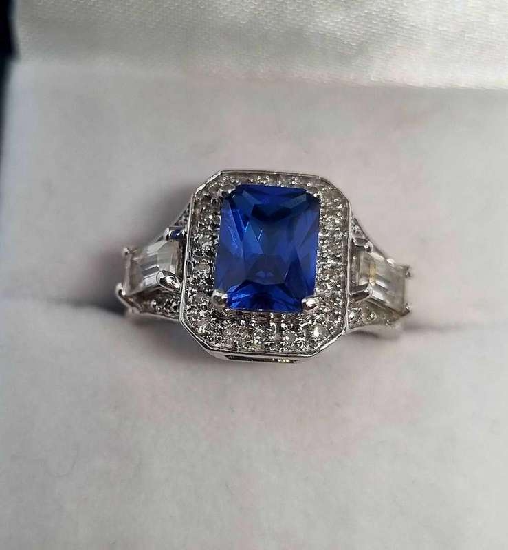 White Gold Diamond & Cubic Zirconia Ring